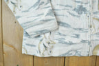 Vintage 1990s All Over Print Holiday Lodge Polar Bear Family Print Full Zip Fleece Sweater