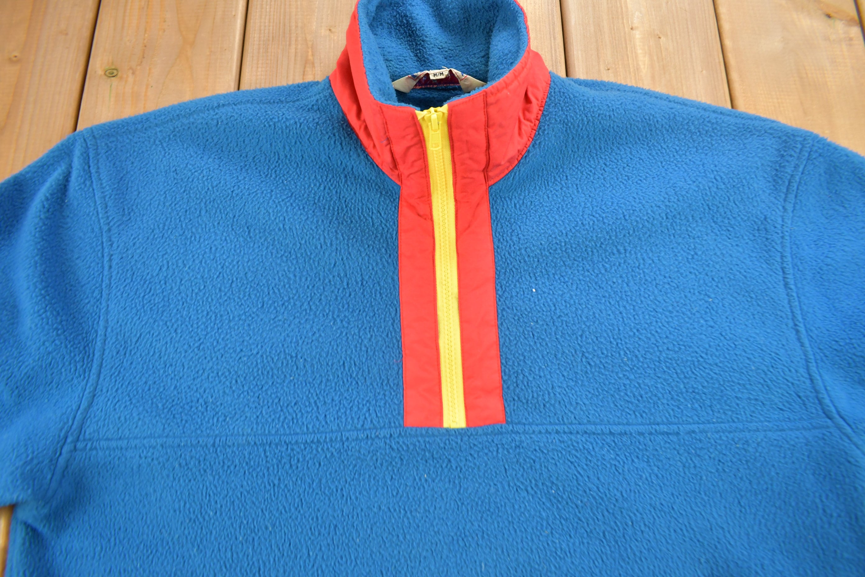 Vintage 1990s Matrix Quarter Zip Fleece Sweater