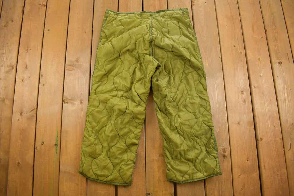 True Vintage 1983 Military Cold Weather Liner Pants Size Medium Long