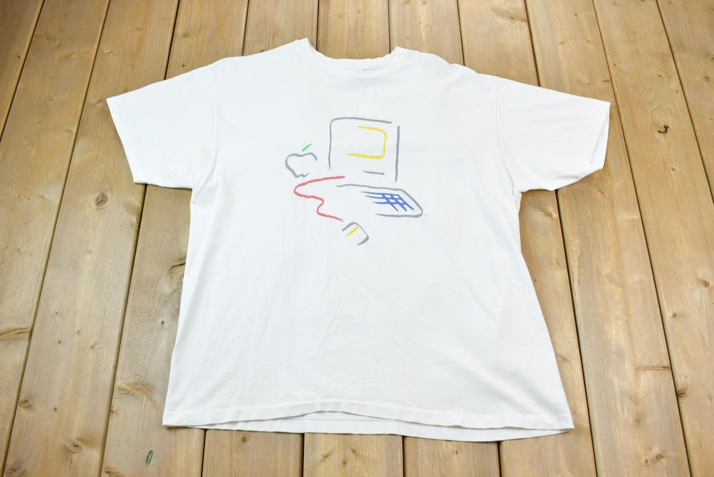 Vintage 1990s Apple Computers Single Stitch Graphic Promo T-Shirt