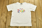 Vintage 1990s Tennis Embroidered Graphic T-Shirt
