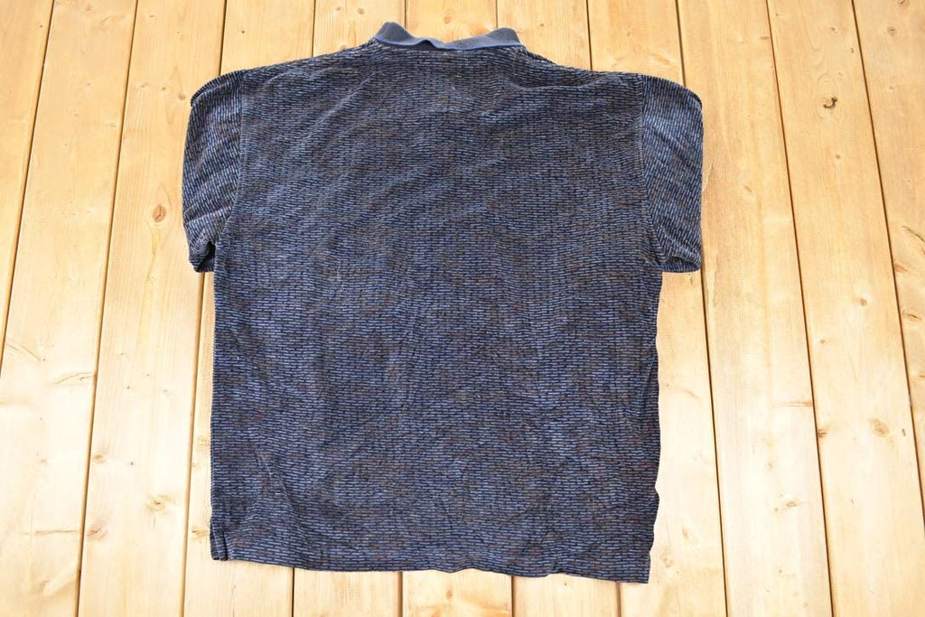 Vintage 1990s Imprints Quarter Button Up Shirt Mens L