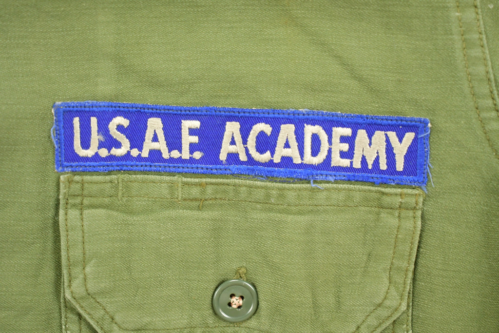 Vintage 1960s F Academy Military OG - 107 Shirt