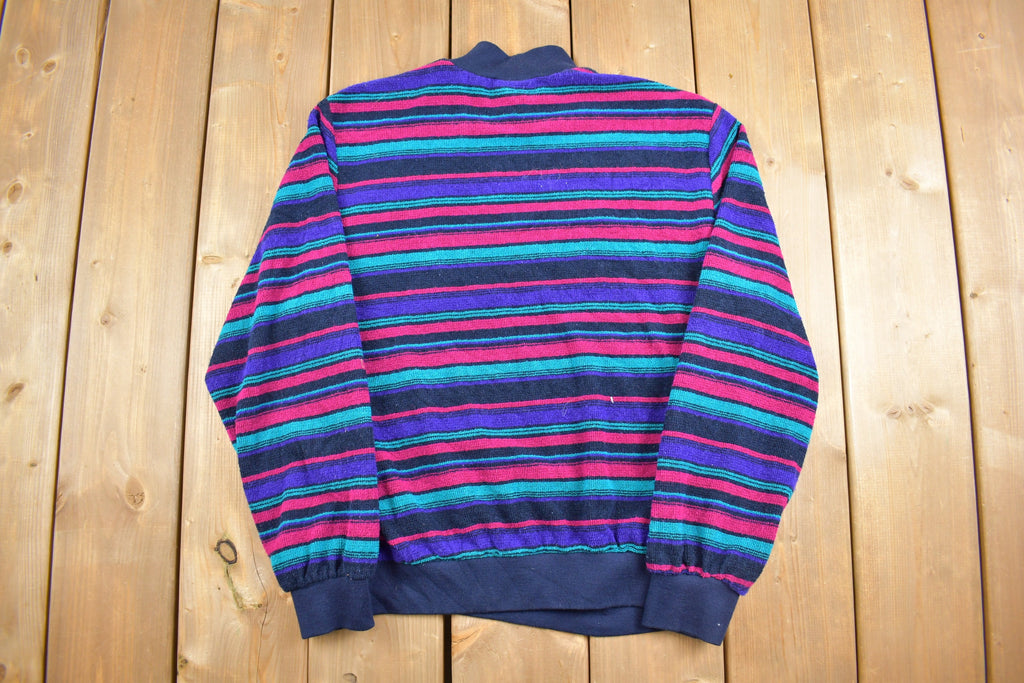 Vintage 1990s Alfred Dunner Striped Mockneck Sweatshirt