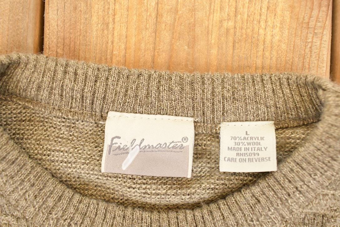 Vintage 1990s Fieldmaster Abstract Knit Sweater Men's L