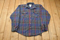 Vintage 1990s Plaid Flannel Button Up Shirt