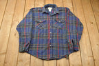 Vintage 1990s Plaid Flannel Button Up Shirt