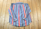 Vintage 1990's American Eagle Striped Button Up Western Shirt Made In USA