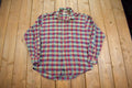 Vintage 1990s Stanley Blacker Plaid Flannel Button Up Shirt Madde In USA