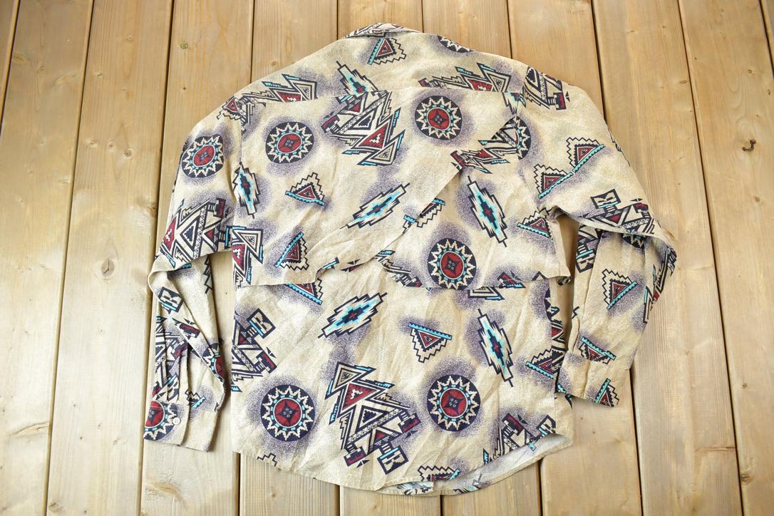 Vintage 1980s Wrangler Western Style Snap Button Shirt