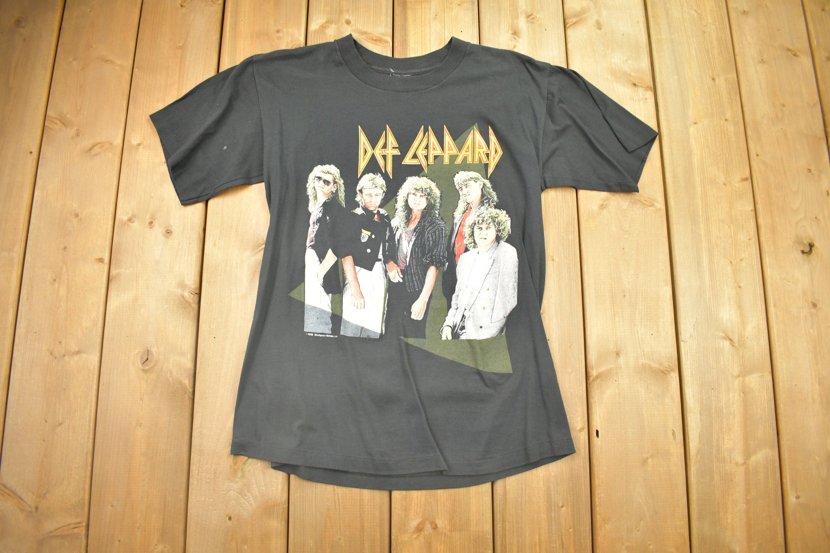 Vintage 1988 Def Leppard Hysteria Tour Band Promo T Shirt