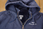 Vintage Distressed Zip Rib Unique Carhartt Quarter Zip Hoodie Sweatshirt