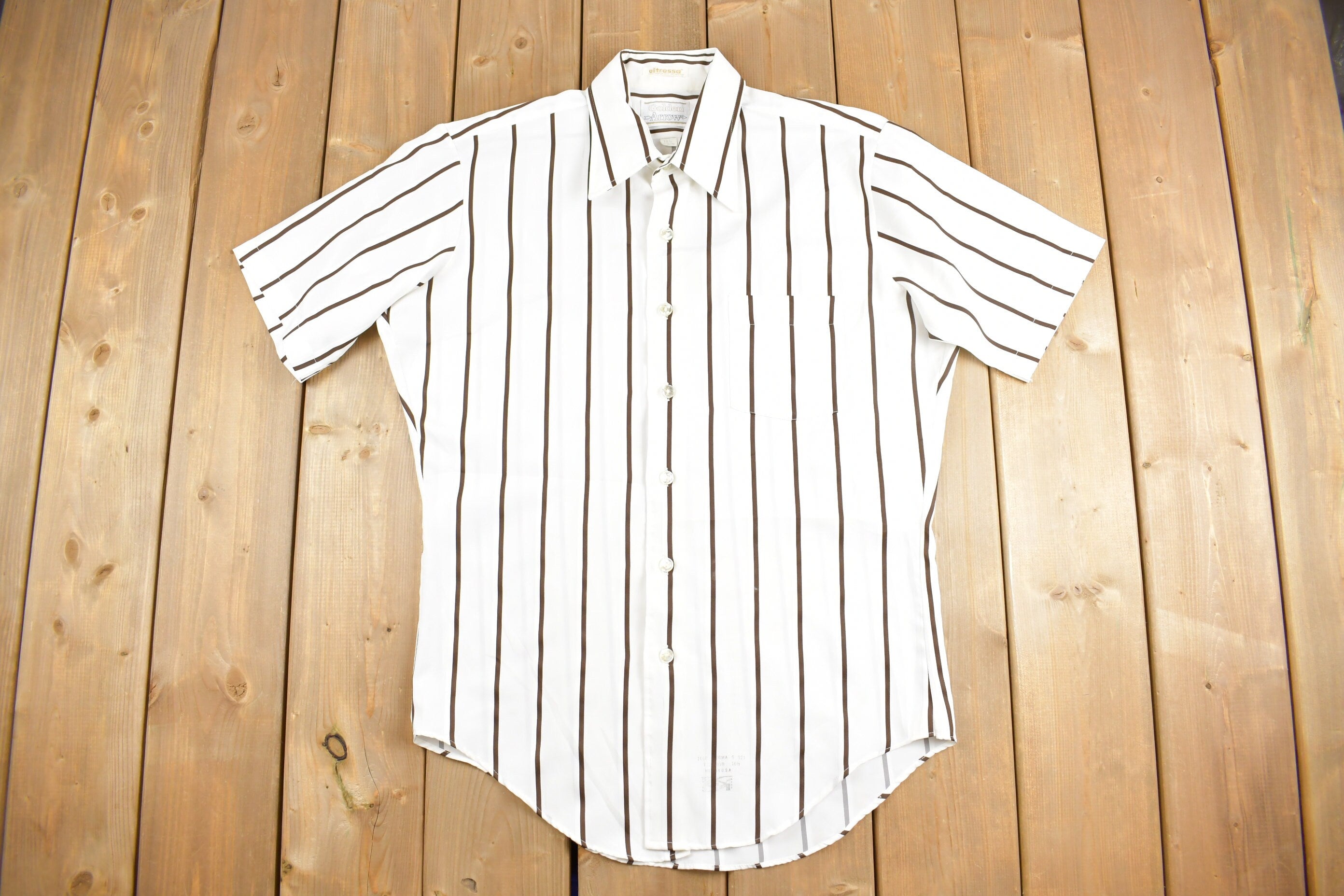 Vintage 1970s Golden Arrow Short Sleeve Button Up Shirt