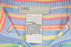 Vintage 1990's SAG Harbour Rainbow Striped Zip Up Jacket