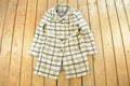 Vintage 1990s DKNY Wool Plaid Trench Coat Women's Medium