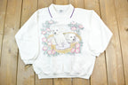 Vintage 1990s Cute Puppies Collared Crewneck Sweater
