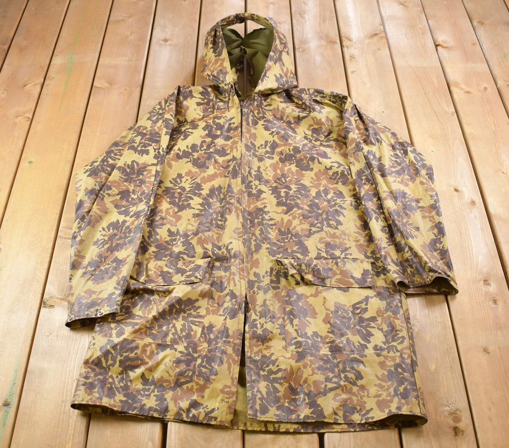 Vintage 1980s Stearns Fall Leaves Real Tree Camouflage Hunting Shell Forest Camo Made In USA