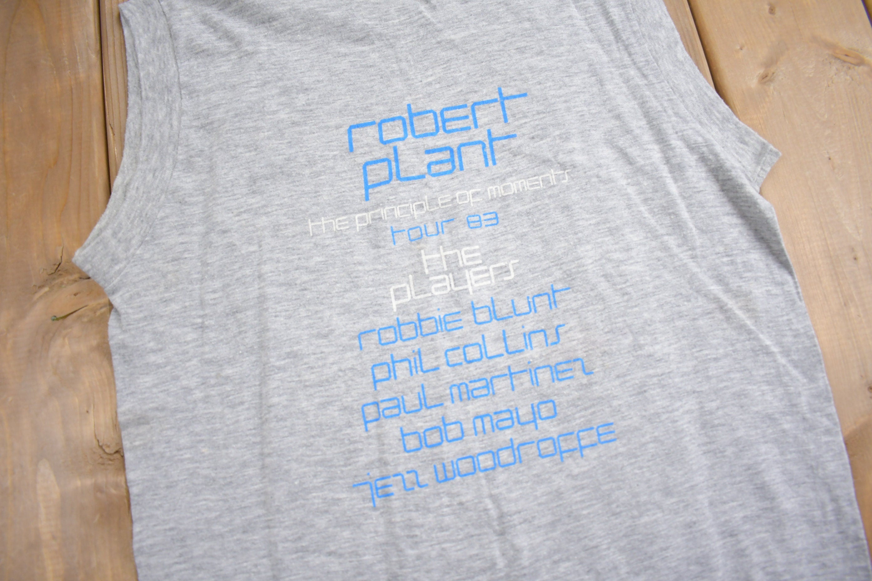 Vintage 1983 Robert Plant The Principle Of Moments Tour T-shirt