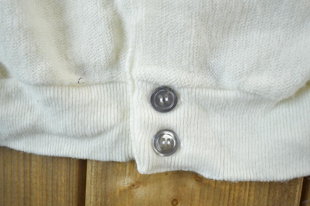 Vintage 1970s Izod Lacoste Knit Perfect Mild Distress Cardigan Sweater Made In USA