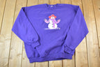 Vintage 1990s Lady Snowman Outdoorsman Crewneck Sweatshirt