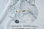 Vintage 1990s Canadian Wilderness White Wolf Outdoorsman Crewneck Sweatshirt