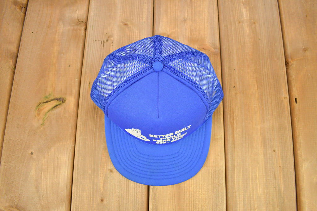 Vintage 1990s Better Built Pools Fibre Tech Trucker Hat