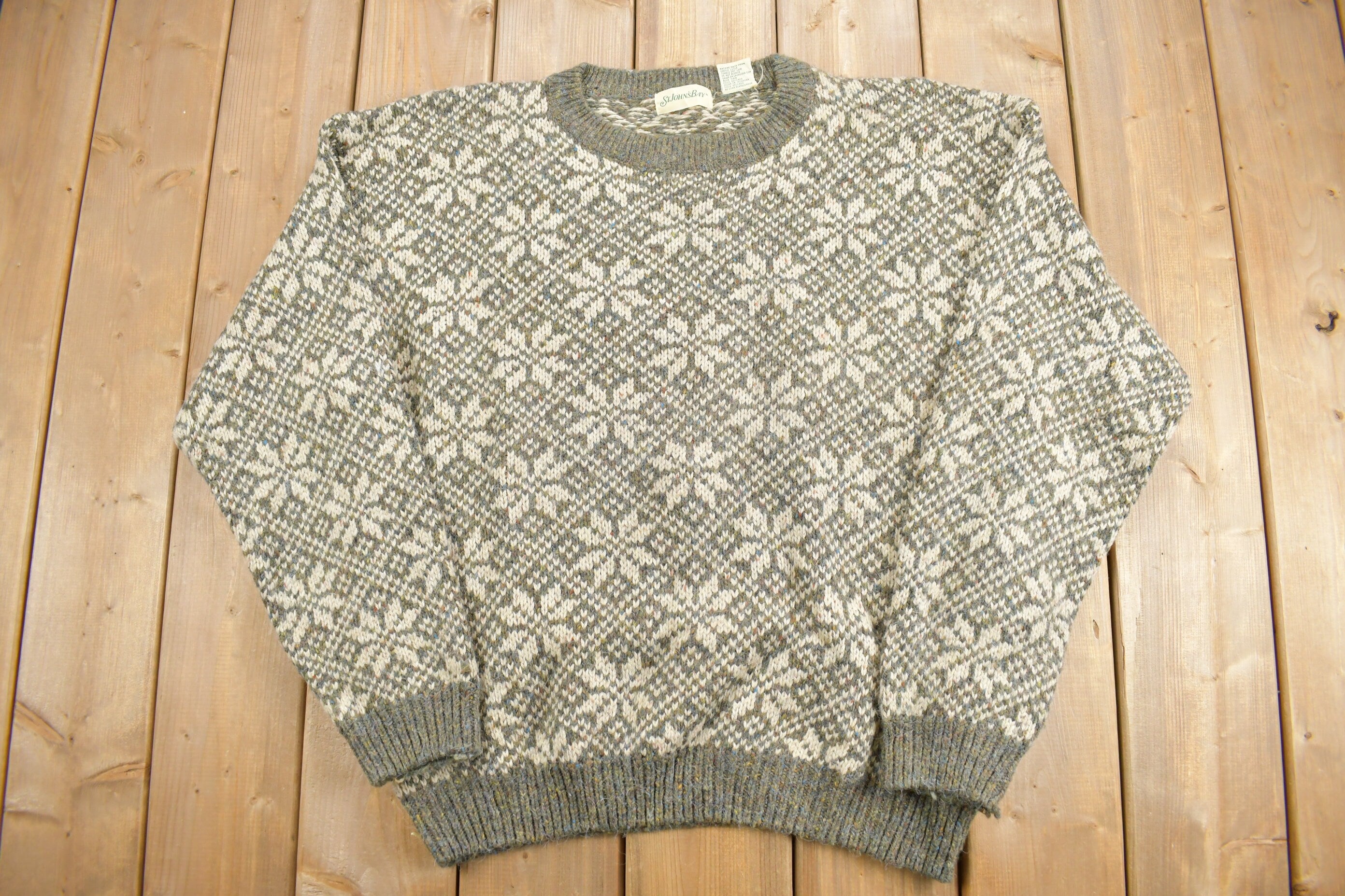 Vintage 1990s St Johns Bay Knit Crewneck Sweater