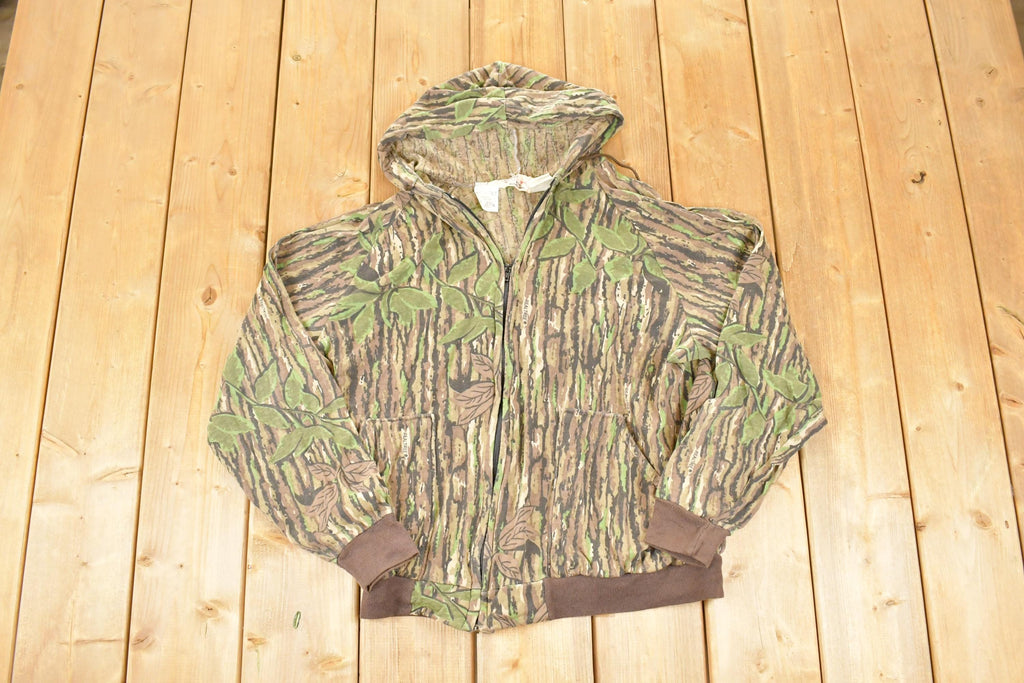 Vintage 1980s Walls Blizzard Pruf Realtree Camo Full Zip Hoodie Sweatshirt Men's M