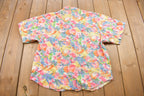 Vintage 1990s Flowers & Fruit All Over Print Button Up Shirt