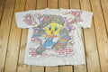 Vintage 1993 Looney Tunes Tweety Bird Cartoon T-Shirt Adult Large