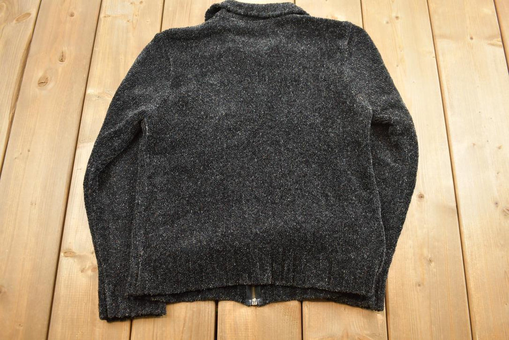 Vintage 1980s Croft & Barrow Full Zip Wool Sweater