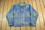Vintage 1990s Wrangler Rugged Wear Denim Jean Trucker Jacket Men's 2XL