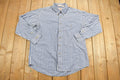Vintage 1990s The Fox Collections Blue Striped Button Up Shirt