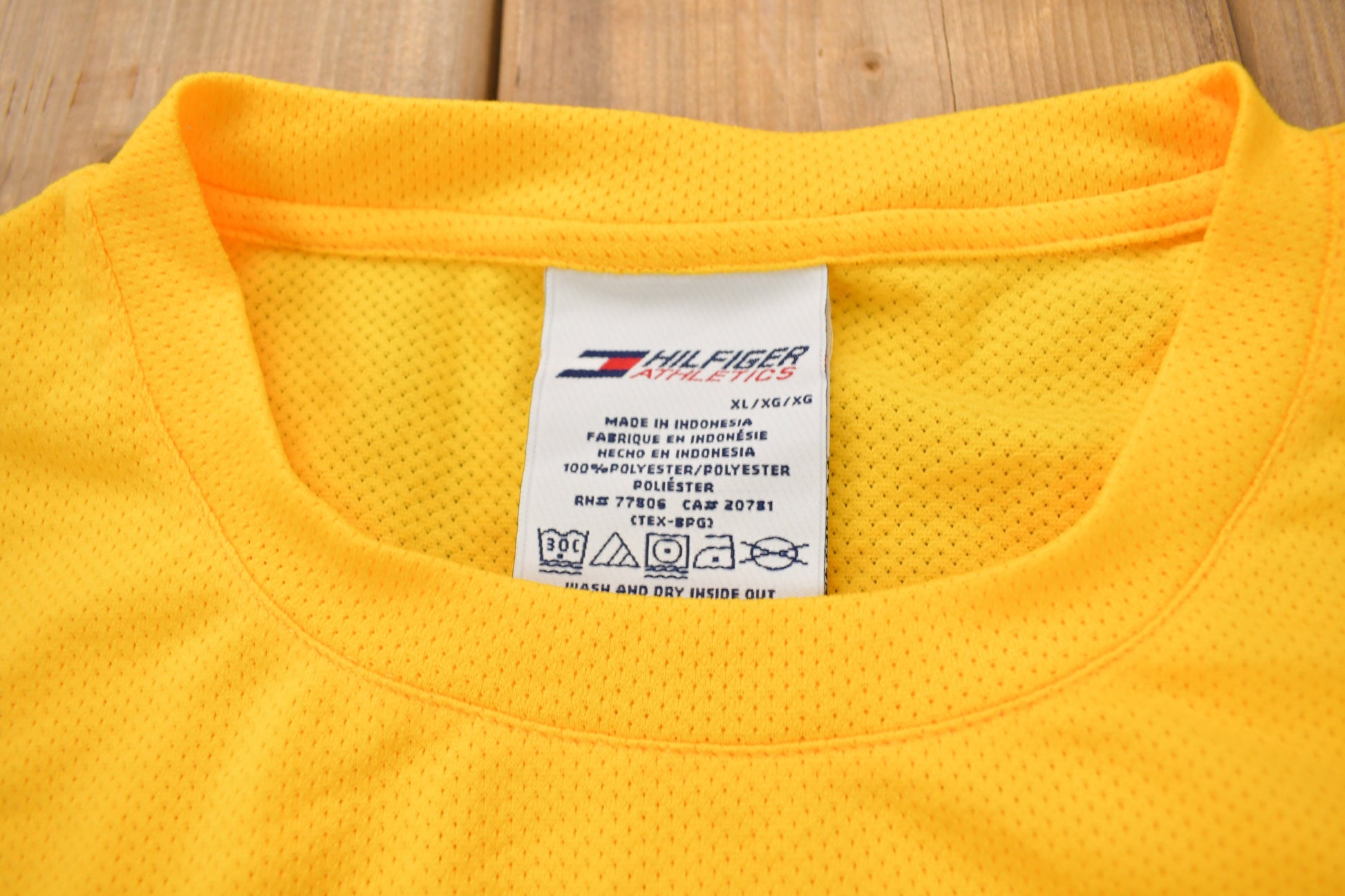 Vintage 1990s Tommy Hilfiger Athletics Graphic Jersey Style T Shirt