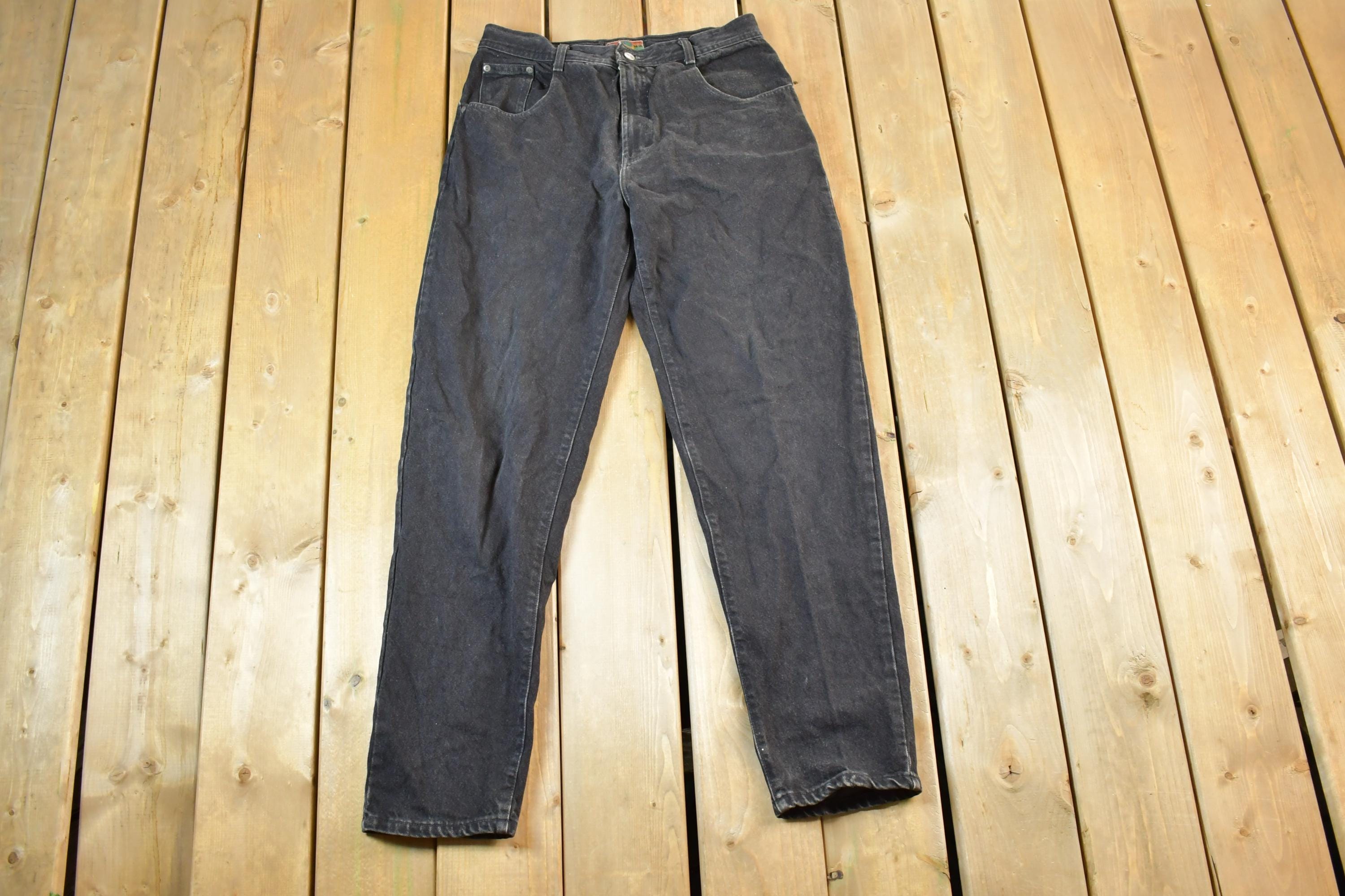Vintage 1990s Black Structure Denim Jeans Size 32 x 31