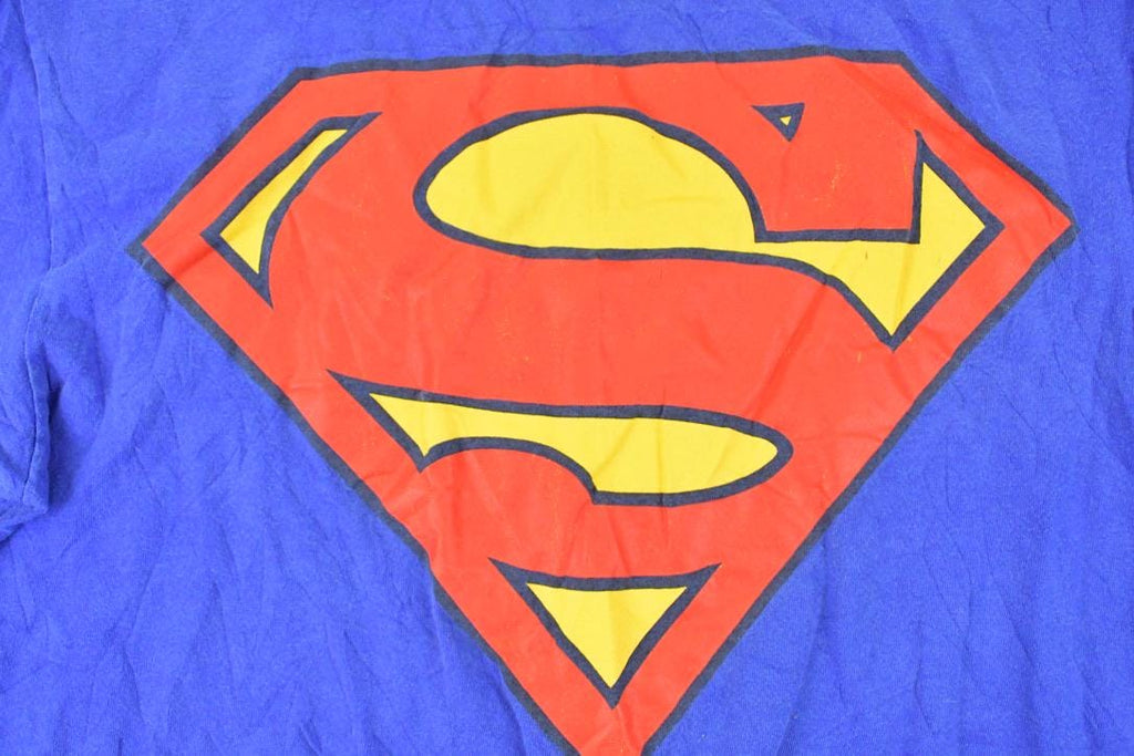 Vintage Y2K Warner Bros Superman Souvenir Superhero T-Shirt Men's L / Destination Shirt / 2000s Single Stitch Graphic Tee / Made in USA