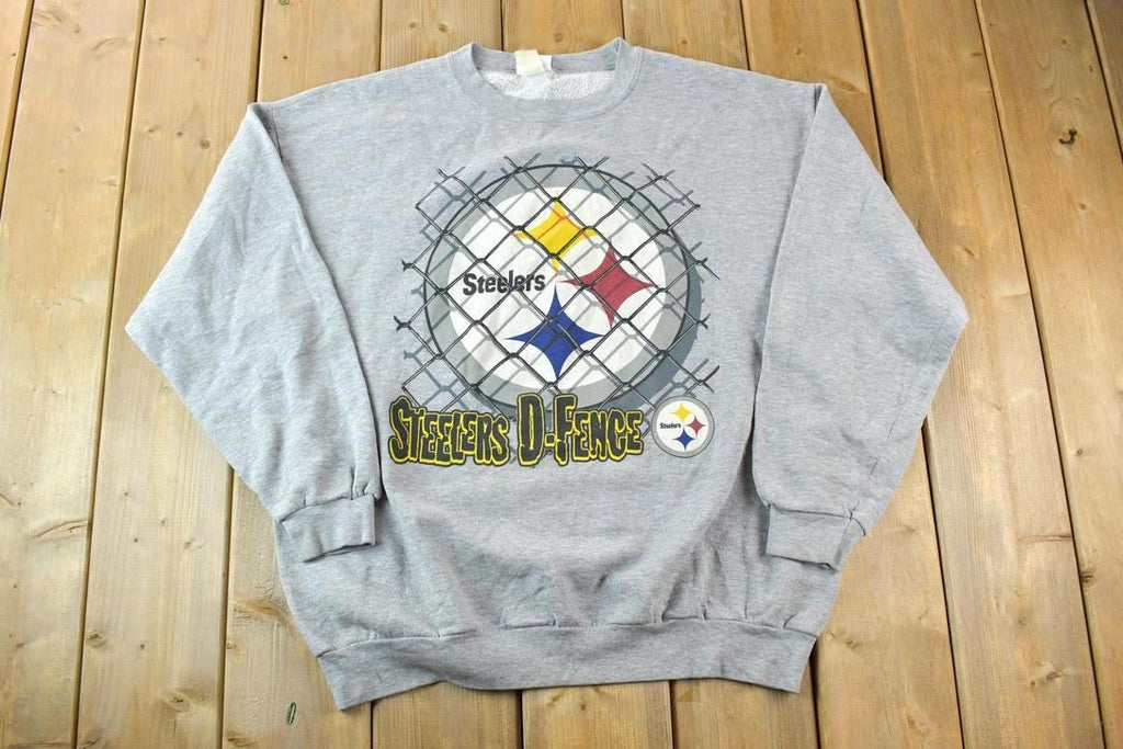 Vintage 1990s Steelers D Fence NFL Crewneck Sweatshirt