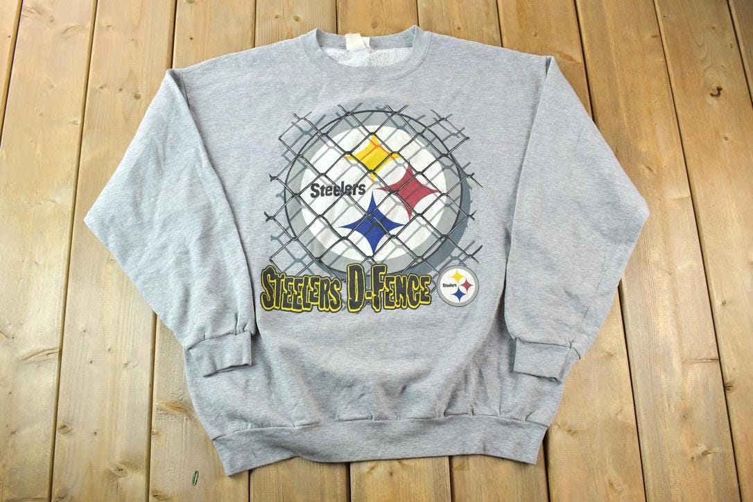Vintage 1990s Steelers D Fence NFL Crewneck Sweatshirt