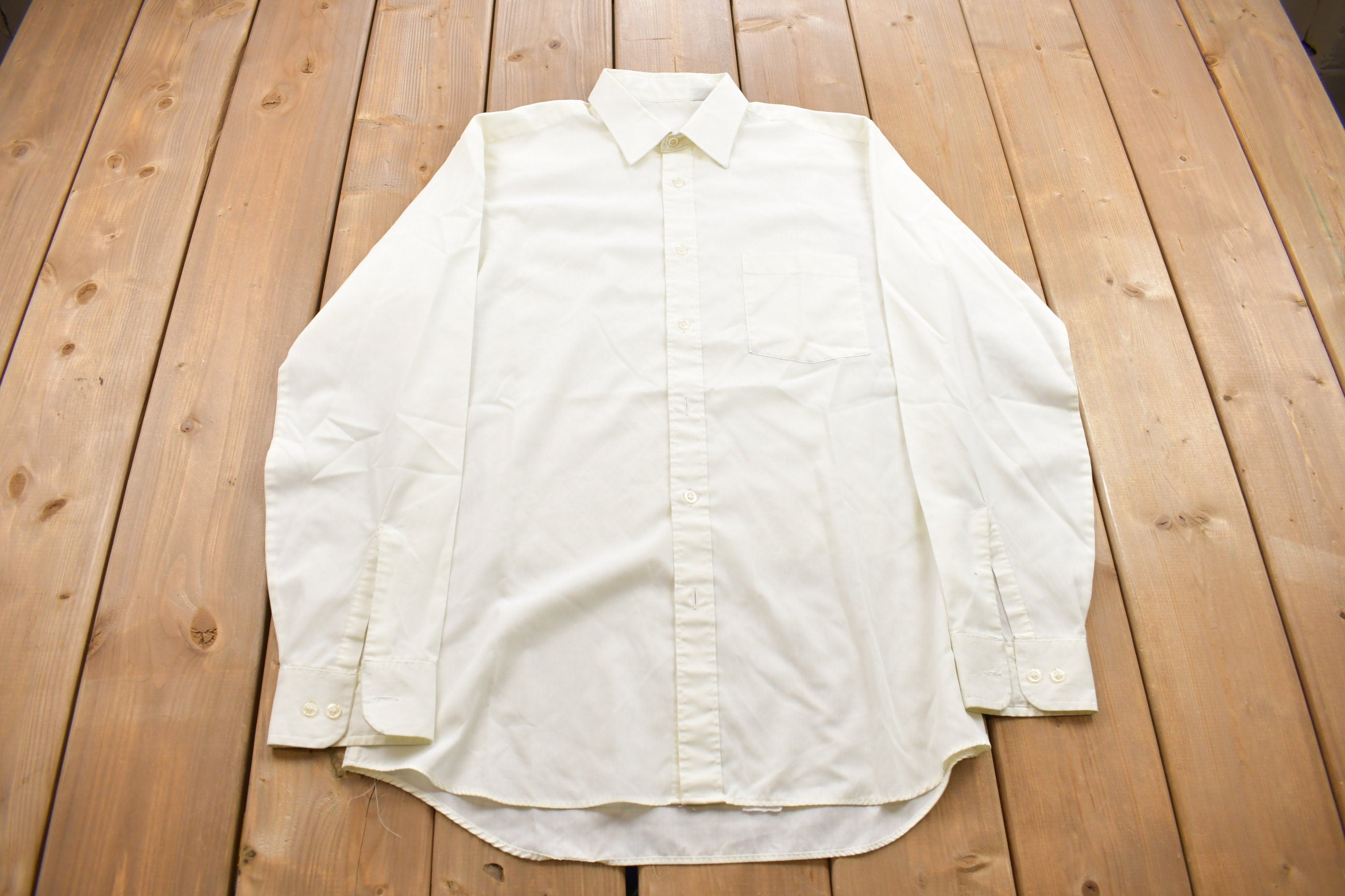 Vintage 1990s Button Up Dress Shirt