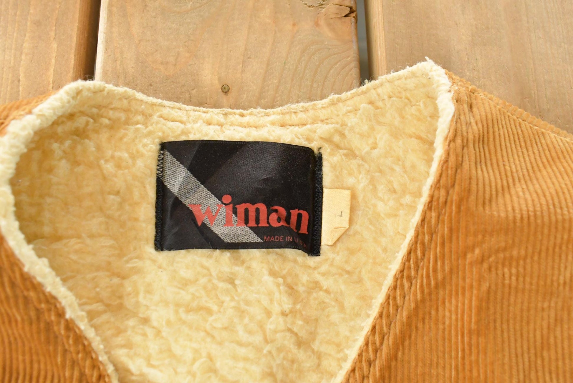 Vintage 1980s Wimen Sherpa Lined Corduroy Vest Jacket Men's Large / Vintage Vest / Outdoors / True Vintage