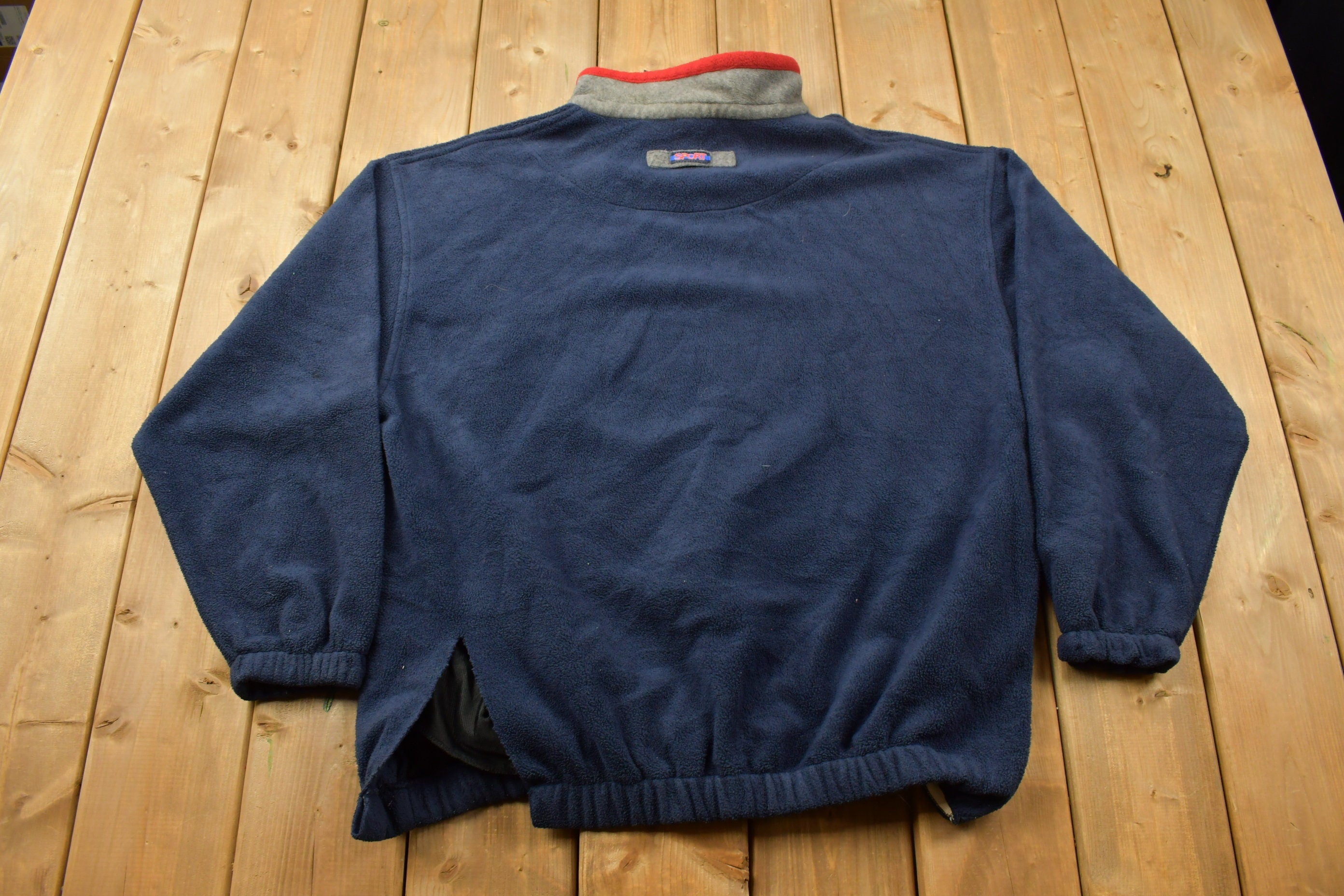 Vintage 1990s Dura Grade Fleece Quarter Zip Sweater  Outdoorsman  90s Sweater  Streetwear  Hiking  Fleece Zip up  Fleece Pullover