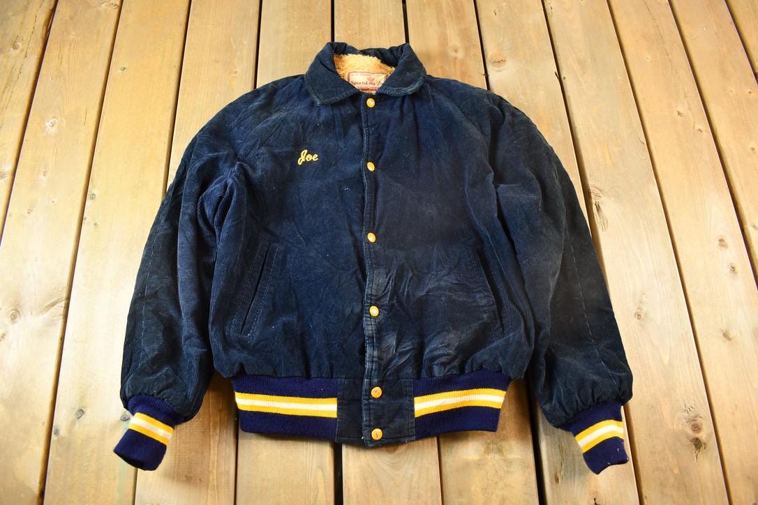 Vintage 1950s KENNEDY Corduroy Varsity Jacket