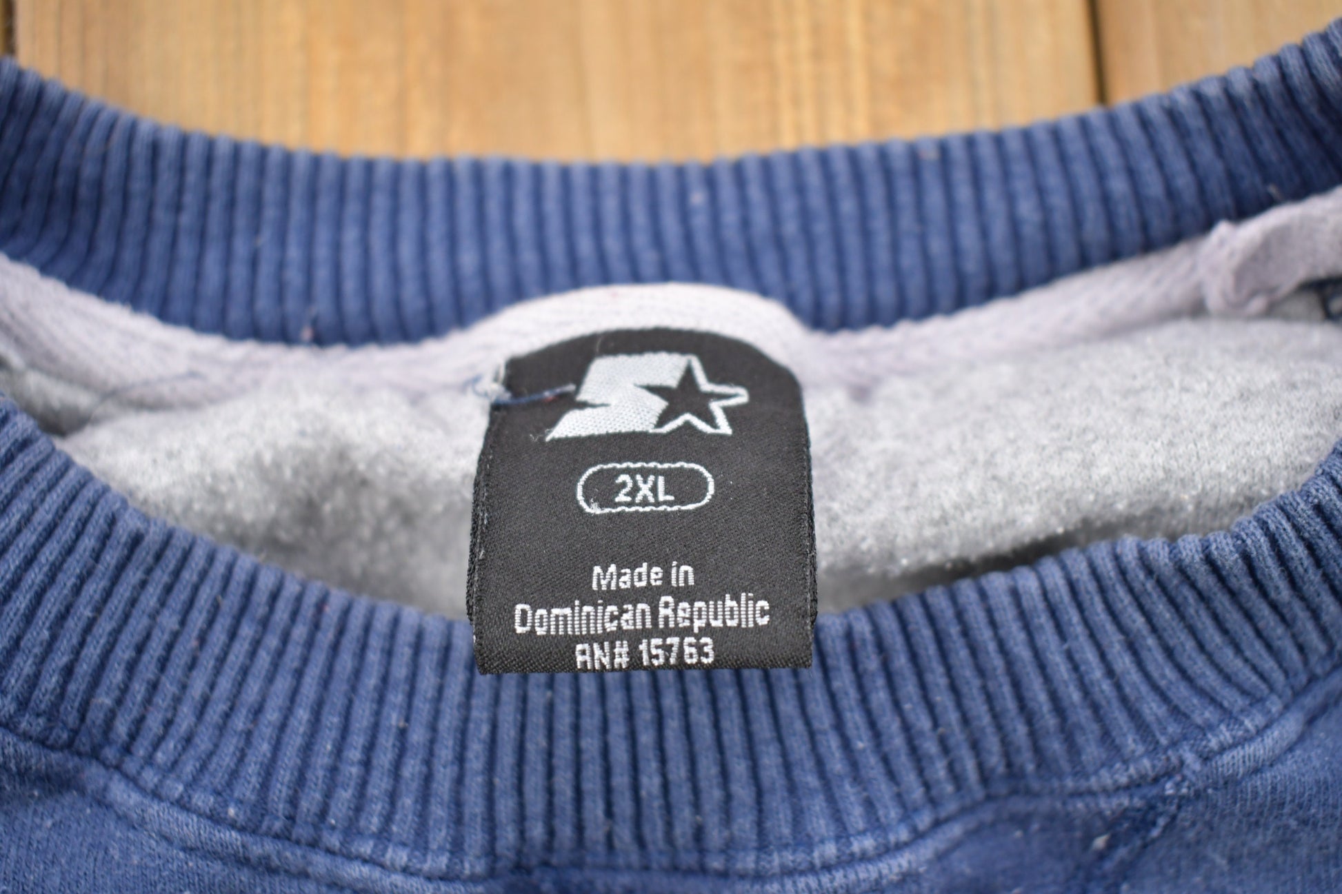 Vintage 1990s Blank Navy Blue Starter Crewneck Sweatshirt