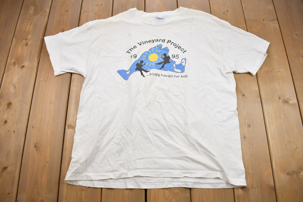Vintage 1990s The Vineyard Project Kids Graphic T Shirt