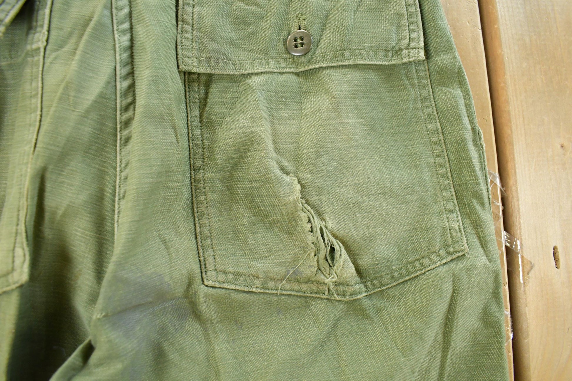 Vintage 1970s Military OG-107 Sateen Fatigue Pants Men's 28 x 29