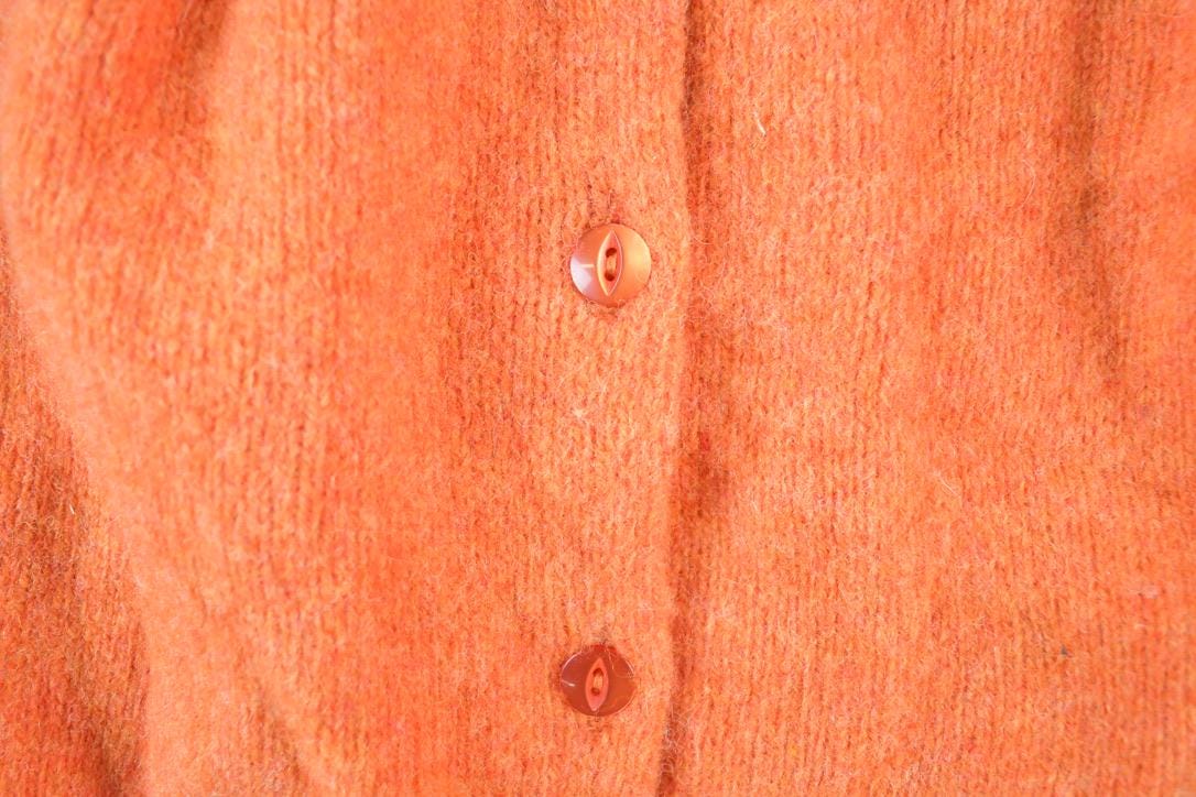 Vintage 1970s O'Connell's Pure New Wool Knit Abstract Pattern Button up Sweater Women's Large