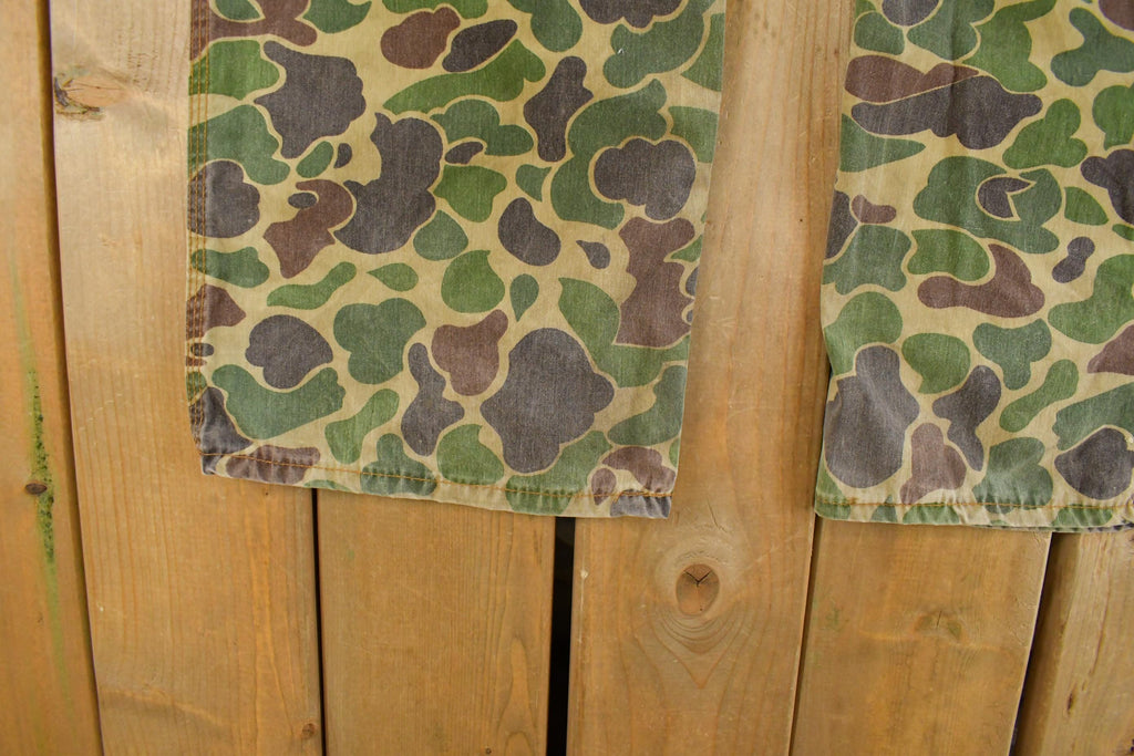 Vintage 1960s Saftbak Duck Camo Hunting Pants Men's 37 x 30 /
