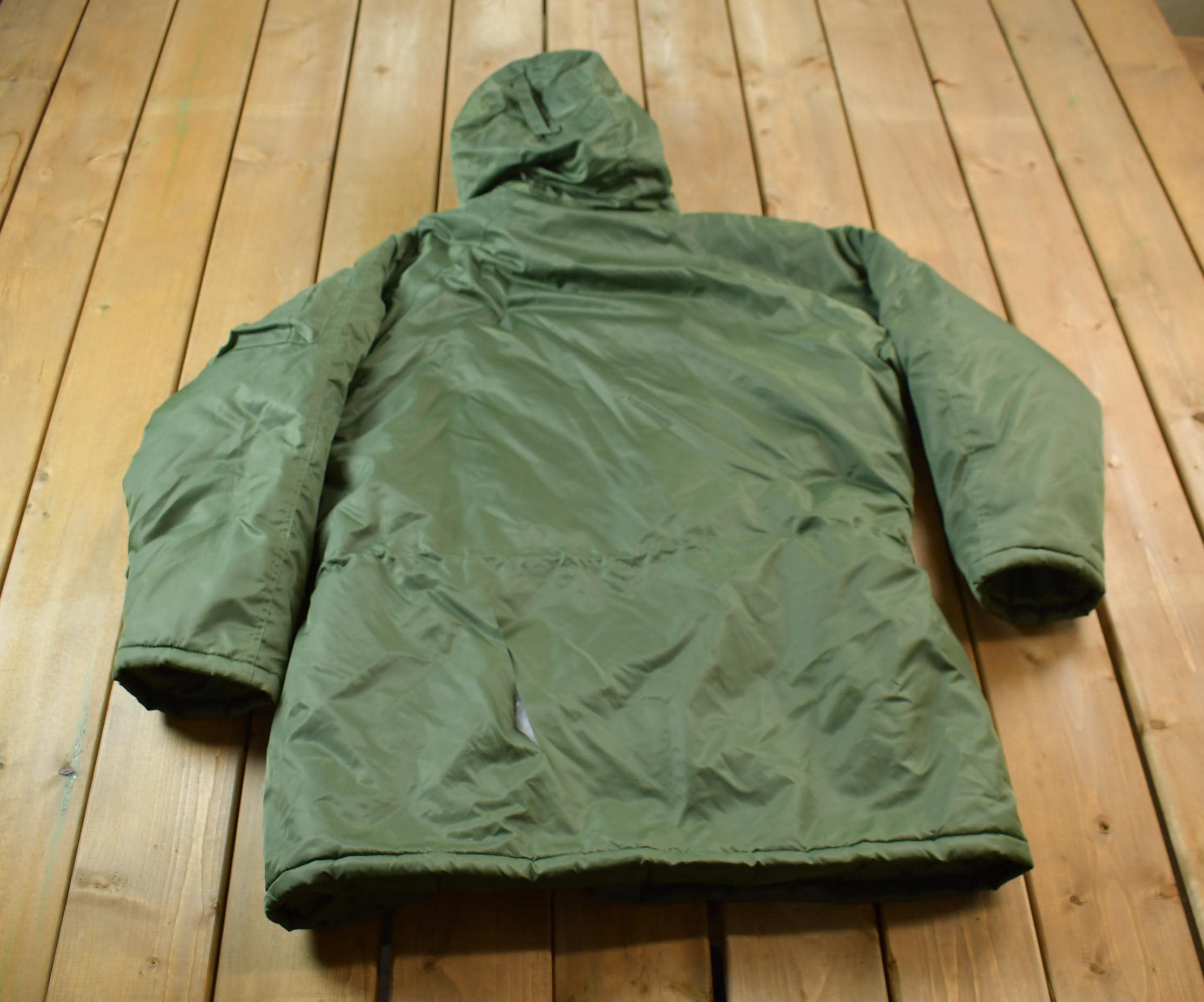 Vintage 1990s Nautica Jeans Co Fur Hood Winter Parka Jacket