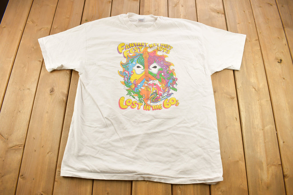 Vintage 1993 Fantasy Fest Key West Lost In The 60's Souvenir T Shirt