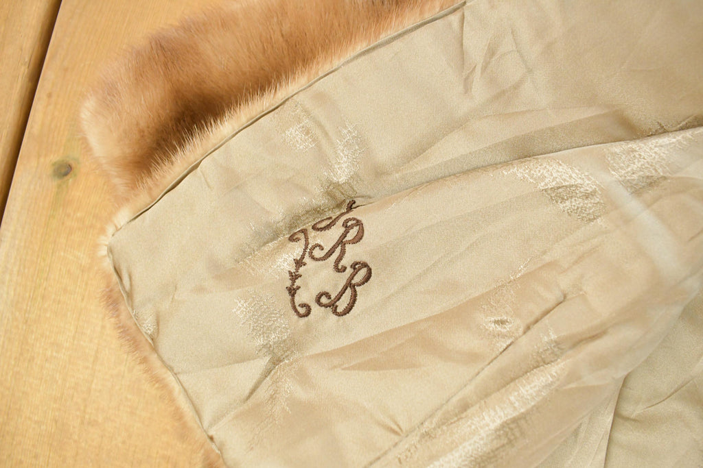 Vintage 1960s Mink Fur Cropped Jacket Women's XS